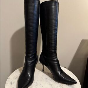 Jimmy Choo Agathe Black Leather Boots SIZE 36